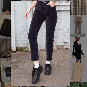 Dark blue corduroy Brandy Melville pants!!